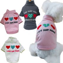 Dog Clothes Pink Long Sleeve Clothes Hoodie Shirt For Small Dogs Chiwawa Shih Tzu Pullover Clothing Puppy Sweatshirt T-Shirts XS
