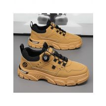 Autumn new breathable workwear shoes fashionable versatile high top boots men thick soled casual comfortable board shoes