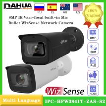 Dahua 4K 8MP 5X Zoom IPC-HFW3841T-ZAS-S2 IP-Kamera IR 60M IP67 motorisiert 2,7–13,5 mm Bullet POE SD-Kartensteckplatz 2-Wege-Audio-Alarm