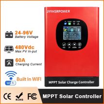 NEW 480VDC 24-192V 60A MPPT Solar Charge Controller Solar Battery Regulator With WIFI Monitor APP For Lifepo4 Liuthm GEL Lead