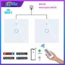 EU Tuya Smart Life WiFi Smart Touch Interruttore della luce Schermo in vetro Touch Panel Controllo app Funziona con Alexa Google Home Yandex Alice
