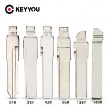KEYYOU 10STK # 01 # 42 # 31 # 86 # 133 # 149 Schlüsselblatt für Audi VW Polo Passat B5 Tiguan Golf Santana Bora Seat Skoda Uncut Schlüsselblatt