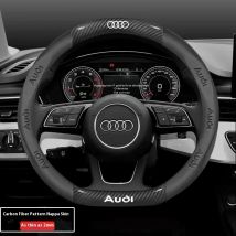 Car AntiSlip Carbon Fiber Leather Steering Wheel Cover For Audi A3 A4 A5 A6 A7 A8 Q1 Q2 Q3 Q5 Q7 Q8