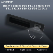 AUTOTOP Macchina Fotografica di Retrovisore Per BMW 3 5 serie F10 F11 F30 F31 F32 X3 F25 X4 F26 Backup Tronco Maniglia Impermeabile Telecamera di Parcheggio