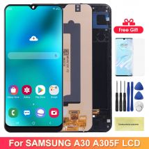 A30 SM-A305F/DS A305GT/DS Display mit Rahmen für Samsung Gaxlay A30 LCD Display Touchscreen Digitizer Ersatz