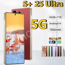2025 Nuovo S + 25 Ultra Originale 7.3HD Telefoni Cellulari 5G Dual Sim Smartphone Android 14 Versione Globale Cellulare 7800mAh Cellulari