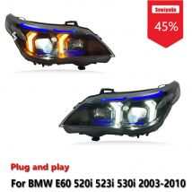 Zestawy reflektorów LED Sewiyolin do BMW E60 520i 523i 530i 2003-2010 Światła przeciwmgielne DRL Światła hamowania Kierunkowskazy Plug and Play