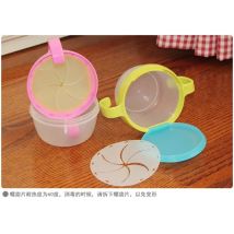Baby Kinder Kunststoff Snack Catcher Doppel Griff Snack Tasse Glas Schüssel Auslaufsicher Kekse Container Box Snacks Lagerung Box