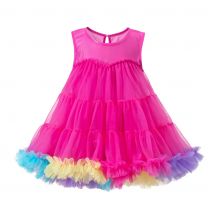 Baby Mädchen Tutu Kleid Ärmelloses Strap Regenbogen Prinzessin Mädchen Geburtstag Party Kleid Kinder Kinder Halloween Party Durchführen Kostüm