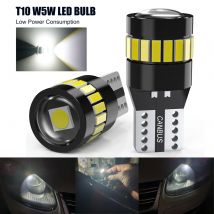 BEVINSEE W5W T10 Lampadina LED CANBUS 168 194 SMD3030 Luci di posizione di parcheggio per auto Interni LED Mappa Cupola Lampada di segnalazione di lettura 6500K 12V