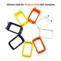 Pellicola protettiva per schermo con custodia protettiva in silicone con bordo morbido per Magene C606 Accessori per ciclismo in pelle per bicicletta per computer da bici
