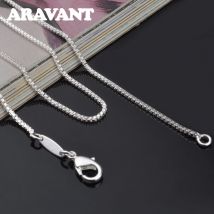 Aravant 925 Silber 2mm Box Kette Halskette Frauen Hochzeits feier Schmuck