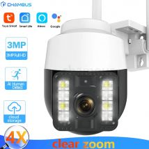 2k 3mp tuya wifi kamera im freien cctv alexa google home video überwachung ptz bewegungs erkennung straße mini ip cam