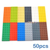50 stücke 4x10 Punkte DIY Bausteine Dünne Zahlen Bricks Pädagogisches Kreative Spielzeug für Kinder Größe Kompatibel Mit 3030