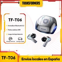 Choice TRANSFORMERS-auriculares inalámbricos con Bluetooth 5,3, cascos de baja latencia y larga resistencia, TF-T06 para videojuegos