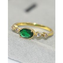 ZHOUYANG Wedding Rings For Women Delicate Elegant Oval Zircon Light Gold Color Proposal Finger Ring Gift Fashion Jewelry R853