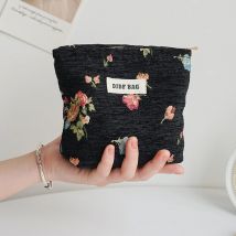 Schwarze Röschen, Make-up-Tasche für Frauen, kleine Kosmetika, Hautpflege produkte, Aufbewahrung tasche, Geldbörse für Pendler, Liner-Tasche für Lippenstift taschen
