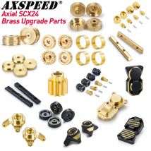 AXSPEED 1/24 Axial SCX24 Parti di aggiornamento Ottone Contrappeso Ruota Adattatore Esagonale Asse Diff Copertura Sterzo Knuckle Trave Ingranaggi del motore