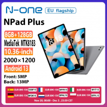 Tablet N-one NPad Plus da 10,36 pollici 2000x1200 FHD IPS MT8183 8 Core Android 13 16 GB di RAM 128 GB di ROM Tablet