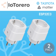 IoTorero Tasmota Matter MQTT 2er-Pack ESP32C3 EU-Stecker-Verbrauchsüberwachung 16 A funktioniert mit Home Assistant