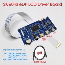 Mini HDMI zu eDP 30P/40P 60Hz LCD Tragbare LCD Panel Kit Laptop Display Panel Treiber Gaming Display Panel Treiber Controller 1366