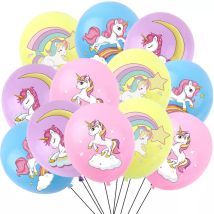 Palloncini in lattice unicorno arcobaleno per bambini, decorazioni per feste di compleanno, baby shower, giocattoli per feste, 12 ", 12 pezzi