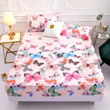 1 Stück Bettlaken für Schlafzimmer 100% Polyester Gummiband nur um Bettwäsche Spann betttuch (ohne Kissen bezüge)