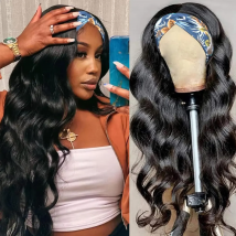 Parrucca per capelli con onda del corpo Parrucche per capelli umani al 100% per donne nere Nessuna parrucca anteriore in pizzo Densità 180% Glueless Wear and Go Capelli umani