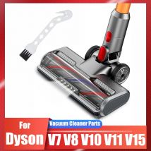 Motorisierte elektrische Turbobürste für Dyson V7 V8 V10 V11 V15 Staubsauger mit Rollenborsten für Teppich-Parkettfliesen mit LED-Licht