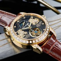 Riff Tiger/RT Luxus Mode Pixiu Automatik uhr Herren Multifunktion diamanten mechanische Armbanduhr Relogio Masculino Rga1935