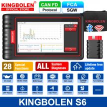 KINGBOLEN S6 OBD Automotive Scanner Bluetooth All System Car Diagnostic Tools 28 Resets IMMO/BMS/TPMS/ABS Bleeding Lifetime Free