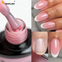VENALISA Base in Gomma Cappotto Colore Gel per Unghie Smalto Gelatina Semi Trasparente Francese per