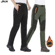 JNLN Uomo Donna Pantaloni invernali in pile Sci Trekking Escursionismo Campeggio Pantaloni impermeabili Pantaloni cargo termici spessi con guscio morbido per esterni
