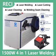 RECI 1500 W 220 V 4-in-1 Handheld wassergekühlte Laserlötmaschine Schweißen Schneiden Reinigung 10 m Kabelschweißmaschine für Metall