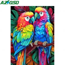 Azqsd Diamant Malerei Papagei Tier Mosaik dekorative Stickerei Vögel Handwerk Handarbeit Bild von Strass Geschenk