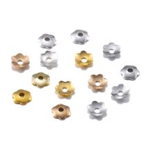 1000 Stück Silve Gold Mini Blumen Filigrane Blütenblatt Perlen Kappen Erkenntnisse Bulk End Spacer Charms Bead Cap für Schmuckherstellung Zubehör