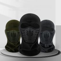 Motorrad-Maske, Fleece, Thermo-Hals-Vollgesichtsmaske, hält warm, Reiten, Sturmhaube, Biker, Ski, Winter, winddicht, staubdicht, Gesichtsschutz