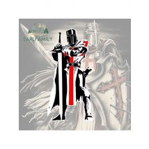 EARLFAMILY 13cm x 6.8cm for Crusades Knights Templar Car Sticker Vinyl Scratch-proof Window Trunk Race Car Personality JDM Decal