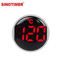22 mm LED-Digitalanzeige, Temperaturanzeige, Signalthermometer, Messbereich -20–120 °C, AC 50–380 V, mit 1 m Sensor