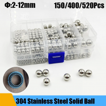 304 Edelstahlkugel, hochpräzise Lagerkugel, kleine, glatte, solide Perlenkugel, runde Perle, Durchmesser 2–12 mm, MTB, Kinderfahrrad, Roller