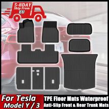 Alfombrilla para Tesla modelo Y 2020-2025 modelo 3 Highland, alfombrilla para maletero de coche, alfombrilla para equipaje, TPE, juego antideslizante impermeable, alfombrilla para revestimiento de