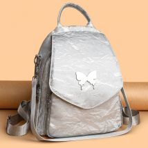 Mode-Rucksack 2024, neuer, vielseitiger Rucksack für Frauen, hochwertiger Leder-Rucksack, leichter Luxus, Pendler, Einfachheit, Femininas