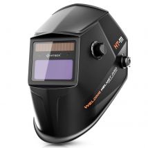 HITBOX Large Viewing Screen Solar Powered Auto Darkening HT111 Welding Helmet PRO ARC Sensor Wide Shade Mask For TIG MIG Welder