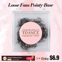 TDANCE 500Fans Pointy Base Loose Fans Professional Medium Stem Sharp Thin Premade Volume Fans Pointy Base Przedłużanie rzęs