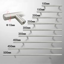 Durchmesser 10 mm, Edelstahl, Küchentür, Schrank, T-Griff, Zugknopf, 5,1 cm ~ 61 cm, Türgriff, Edelstahl-Türgriff