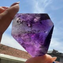 Natürliche transparente geometrische Amethyst Polyeder unregelmäßige Erz Probe Reiki Heilung Edelstein Fengshui Kristall Geschenk Wohnkultur