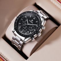 Odeda Design 2024 New 45mm Classic Retro 30m Waterproof Men's Quartz Watch Business Sports Watch