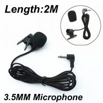 2M Mini Professionals Car Audio Microphone 3.5mm Jack Plug Mono Wired External Mic for Auto   Car DVD Radio 3M Plug and play