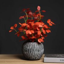 33cm Artificial Four Leaf Clover Plants Fake Hanging Bell Tree Silk Tree Leaves Small Lucky Grass For Home Wedding Party Decor