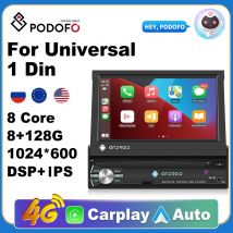 Podofo Android 11 1Din 8 Core Lettore di Navigazione GPS per Auto 7 ''Universa Autoradio WiFi Bluetooth Lettore Multimediale MP5 NO DVD